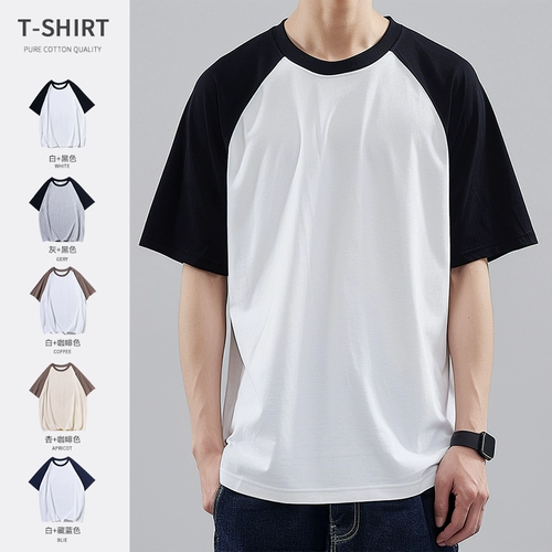 Хлопковая футболка с коротким рукавом для влюбленных, в американском стиле, свободный крой