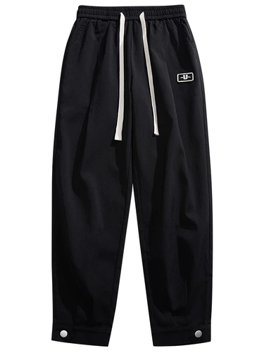 Мужские шелковые летние тонкие штаны, спортивные быстросохнущие повседневные брюки, оверсайз