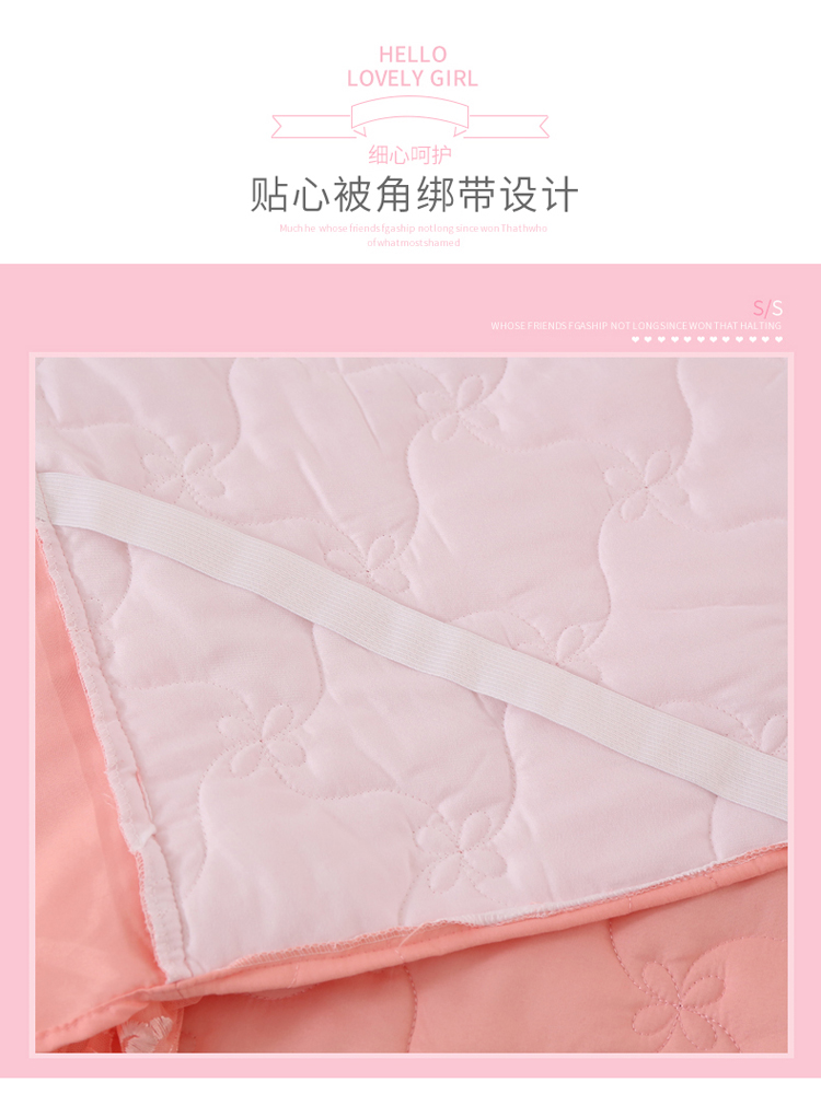 Princess Công chúa Hàn Quốc Đầm đệm lót đệm giường đơn mảnh cộng với chất liệu cotton chống trơn trải giường loại chống trượt trải giường 1,8m váy giường