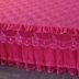 Công chúa Xuân Yu thêm bông đám cưới mùa đông ấm áp dày giường bedspread bông váy một gia đình bốn chải 1.8m ren chăn - Bộ đồ giường bốn mảnh chăn ga gối forever Bộ đồ giường bốn mảnh