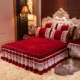 Yu Xuân pha lê châu Âu nhung bông giường váy dày nhung bedspread Leisifalai ren ngắn trải giường sang trọng để giữ ấm - Váy Petti váy giường đẹp	