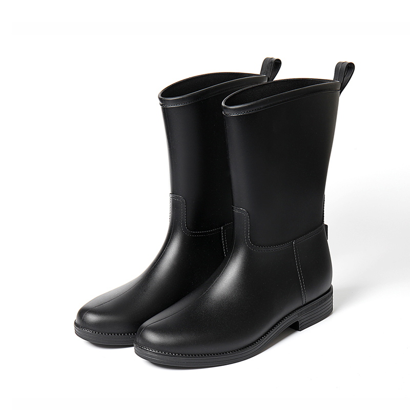 Yumu fashion rain boots mid-tube rain boots female summer adult rushing sea shoes waterproof non-slip rice transplanting work rubber shoes