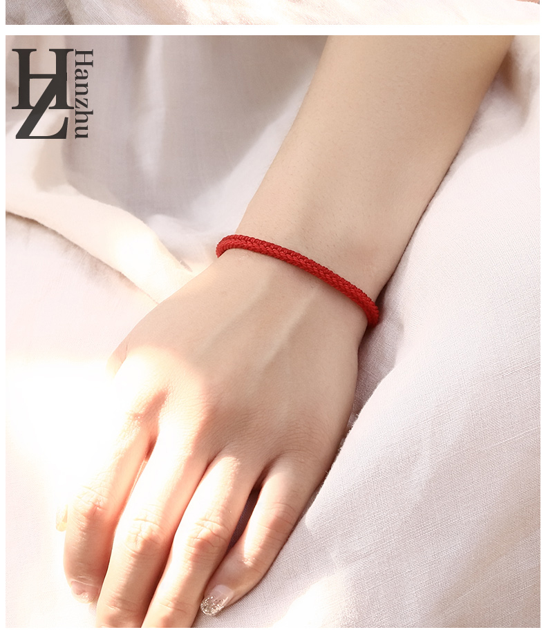 Hanzhu đơn giản năm nay của năm dệt tay hòa bình may mắn dây đỏ vòng tay vòng chân nam nữ vận chuyển đôi tay dây - Vòng chân lắc chân nữ titan