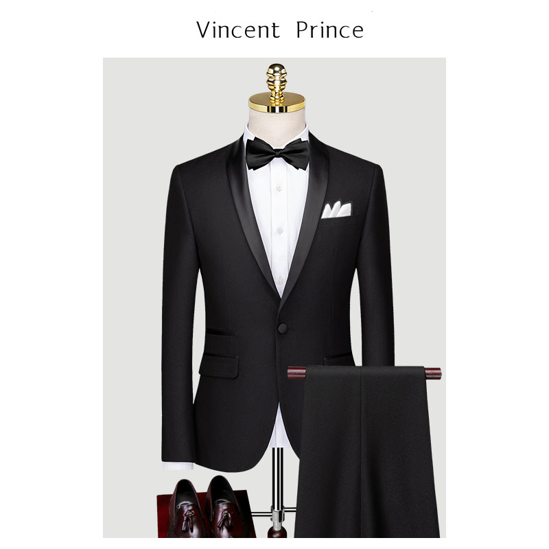 Suit Men's suit The groom wedding gown host Division Ceremonial Banquet Performance in Yingren Wedding Custom Western-style clothes
