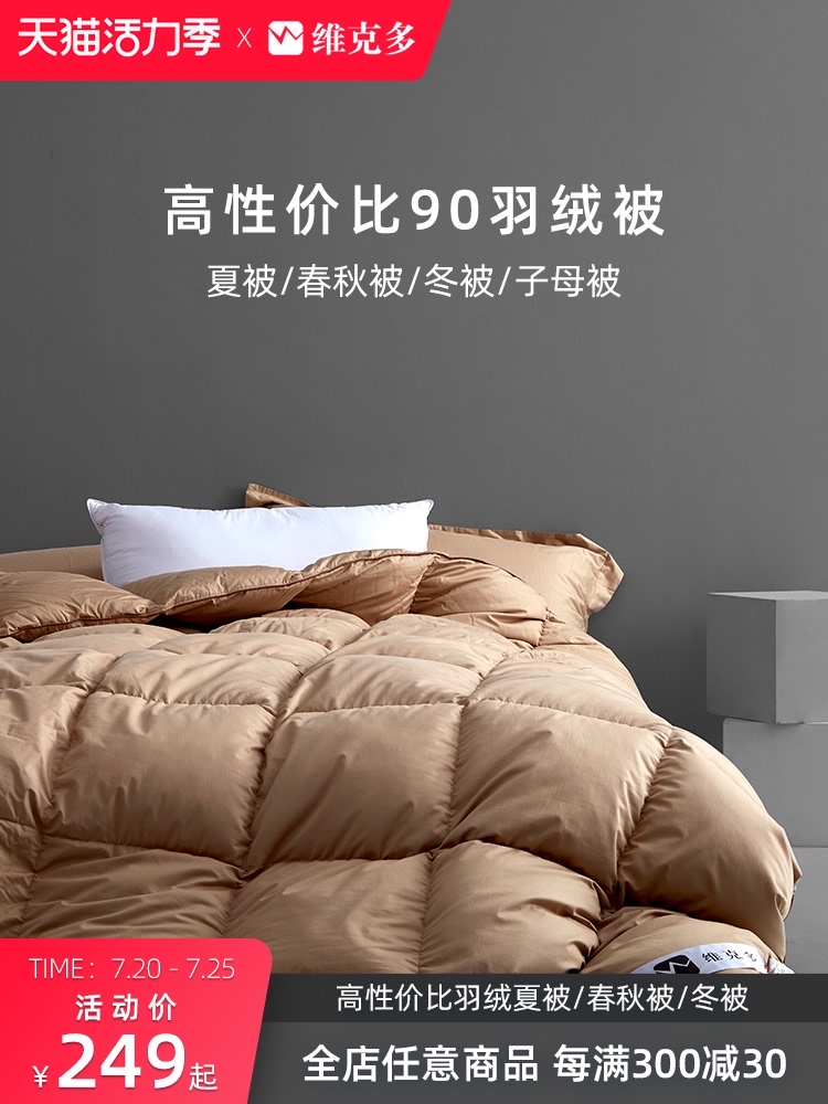 Victor duvet 90 white duck down quilt Spring and autumn quilt Summer cool quilt Single quilt core Winter quilt Mother quilt hotel quilt