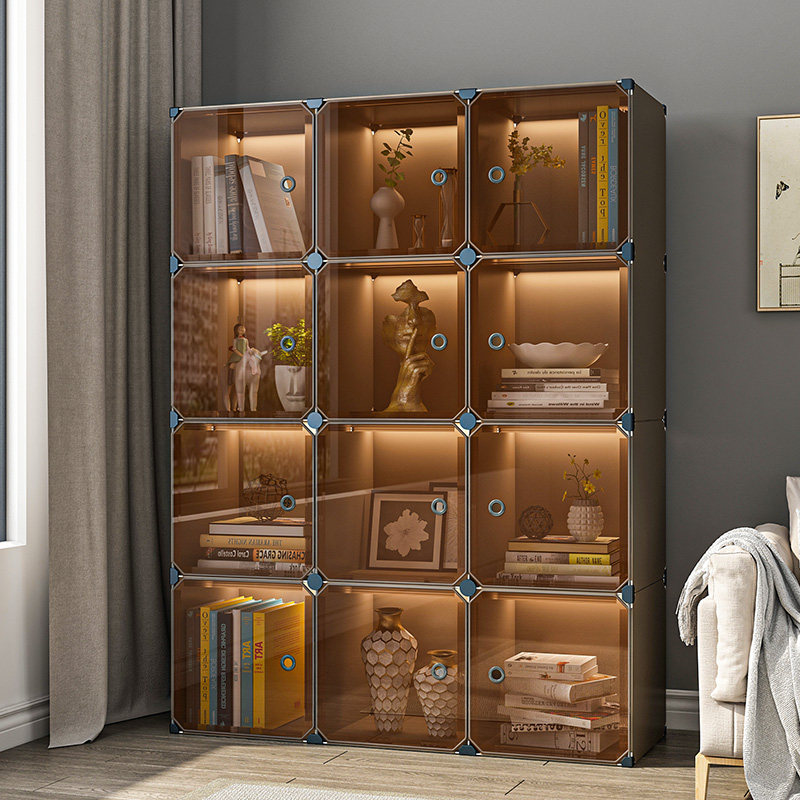 Bookshelves Landing Simple Storage Whole Wall Mesh Red Light Lavish Bedroom Living Room Office Containing Multilayer Bookcase Shelve Shelve