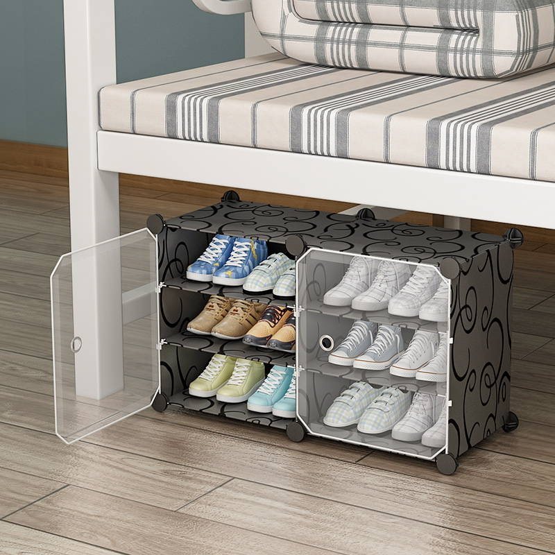 University Student Shoe Rack Dorm Room Bed Bottom Dorm Room Multilayer Simple Dust Protection Doorway Shoe Cabinet Shoes containing Shenzer Provincial space