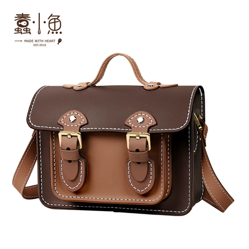 蠢小鱼 Кожаная плетеная сумка для друга, подарок для девушки, связать своими руками