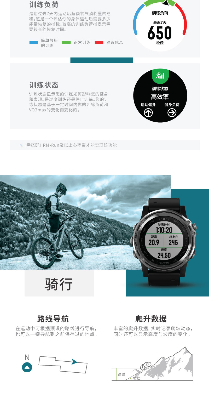 Đồng hồ đeo tay thể thao máy đo nhịp tim GPS Garmin Descent Mk1 GPS ngoài trời đa chức năng - Giao tiếp / Điều hướng / Đồng hồ ngoài trời đồng hồ apple watch