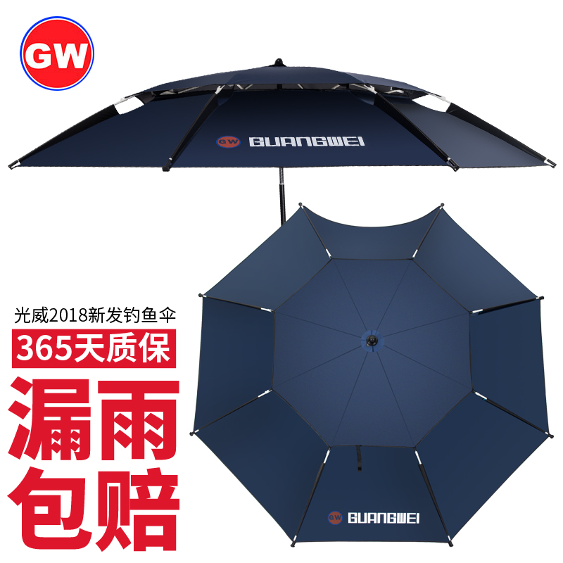 Guangwei outdoor fishing umbrella 2.2 meters 2.4 meters universal rainproof sunscreen folding fishing umbrella fishing umbrella sunscreen umbrella