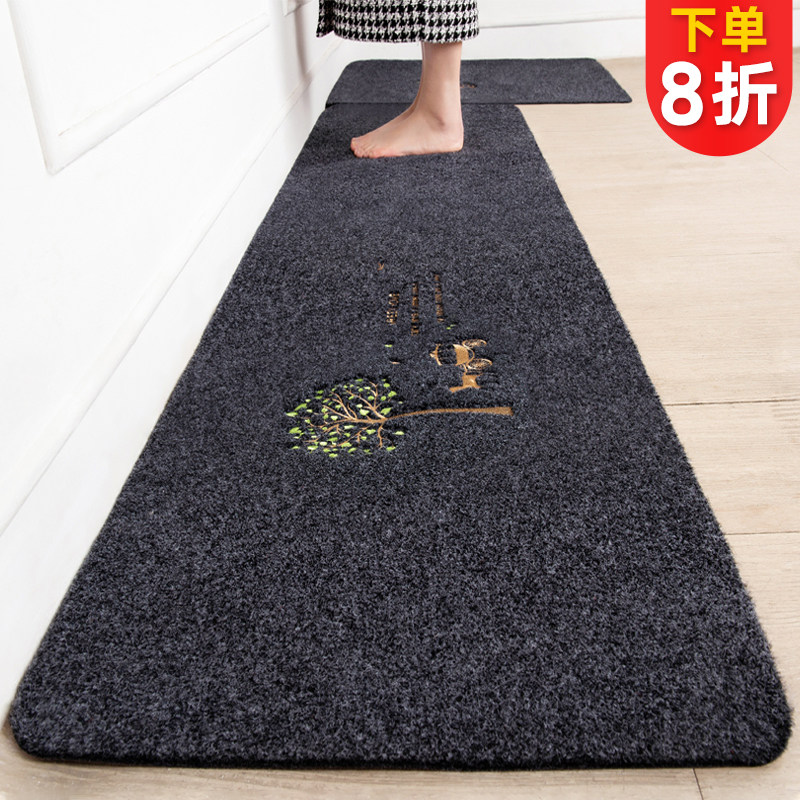 Kitchen floor mat oil-proof waterproof carpet home entrance door dirty non-slip mat door mat water absorption foot pad custom