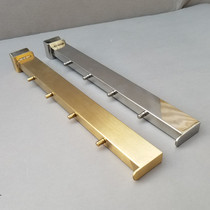 Clothing store adhesive hook stainless steel square tube front hanging titanium gold adhesive hook square tube adhesive hook wall display rack