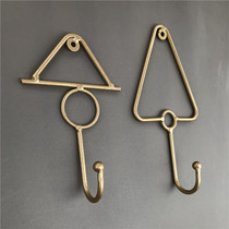 Clothing store adhesive hook wall hanging clothes hook long hook point hanging gold single hook display rack childrens clothing shelf wall adhesive hook