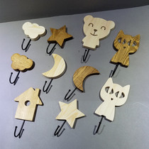 Clothing store no trace adhesive hook wall hanging clothes hook childrens clothing store shelf cartoon display rack Wall wall hanging single hook