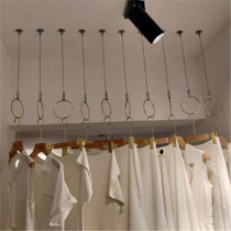 Clothing store adhesive hook gold hanger big ring steel wire ring hanging clothes hanging ring hanging shop hanging chain display rack