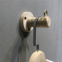 Clothing store adhesive hook hemp rope single hook hanging clothes hook Wall hanger display stand Wall retro Wall creative point hanging