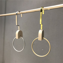 Clothing store adhesive hook S hook clothes rack scarf ring towel rack shop decoration supplies ring adhesive hook