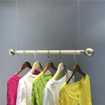 Clothing store hanging clothes display rack retro hanger Wall clothing rack steel wire hanging womens childrens clothing store shelves