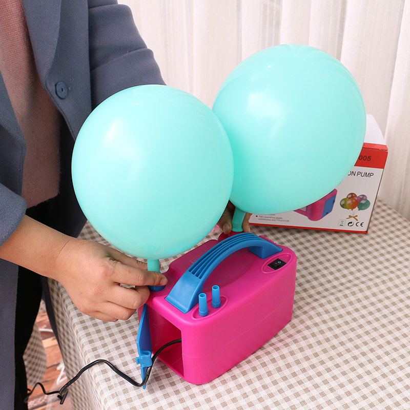 Electric inflator blow ball machine to cheer machine with portable automatic cheering machine double hole outgassing plug-in electric