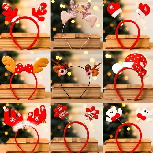 Рождественский аксессуар для волос, ободок, детский милый декор для взрослых, подарок на день рождения, наряжаться