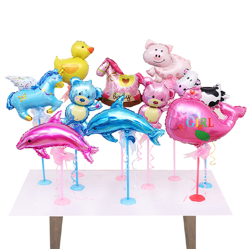 Children's year-old 100-day feast table decoration supplies Baby double full moon 100-day decoration Graduation cartoon balloon table floating