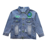 Джинсовая детская куртка для мальчиков, коллекция 2021, в корейском стиле, подходит для подростков, осенняя, в западном стиле