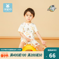 (Changsha smelly tofu) aqpa baby short sleeve curve khala-clad summer one-piece clothing thin baby pure cotton khaclothes