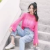 Xuân 2019 thời trang mới thời trang áo len mỏng màu đỏ áo len mỏng của phụ nữ áo len chui đầu ra ngoài mặc phụ nữ thủy triều - Áo len thời trang nữ Áo len