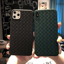 iphone11 phone case Apple x silicone set 11pro simple solid color woven pattern xs soft shell max couple mens and womens models eight plus ultra-thin anti-drop 6s protective cover xr tide 7