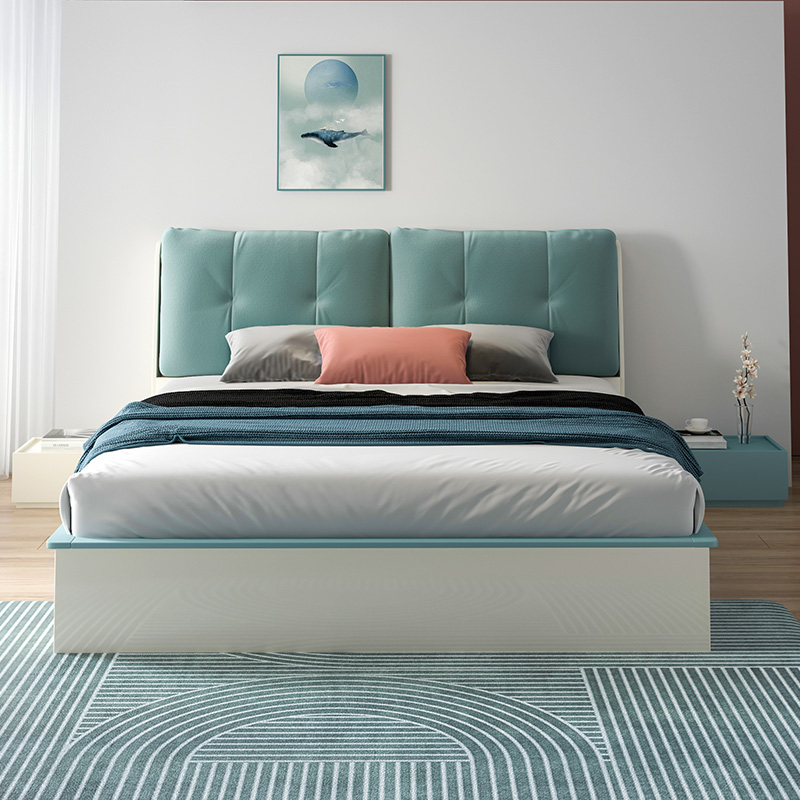 Nordic Double Bed Master Bedroom 1 8 m Large Bed Modern Brief About 1 5 m Bedroom High Box Containing Bed New Innate