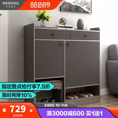 Shoe cabinet Simple modern household door storage cabinet Nordic economical foyer large capacity door storage cabinet entrance
