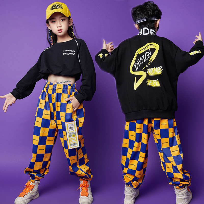 Children Street Dance Suit Boy Hiphop Tide Boy Hip Hop Wind Plays Out of Jazz Costume Less Girl Boomer