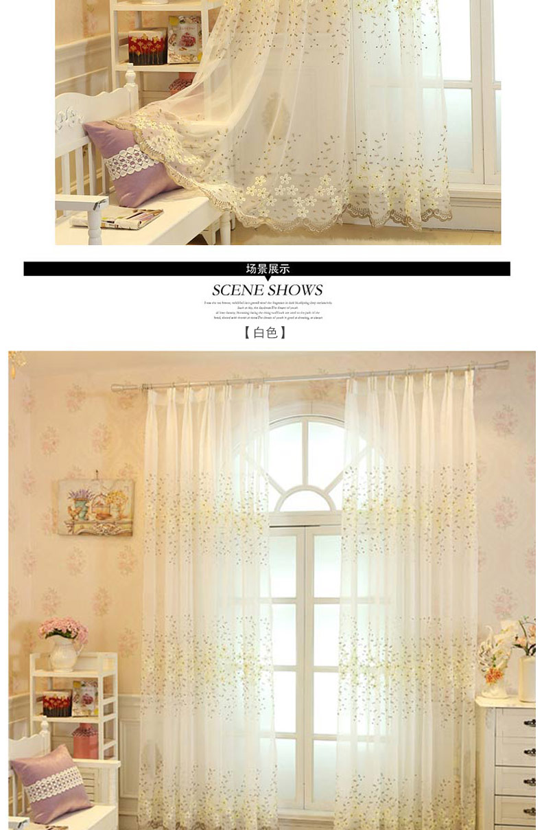 Thế kỷ Mingdian Châu Âu mục vụ thêu hoa rèm hoàn thành gạc trắng tùy chỉnh Bay window Hàn Quốc màn hình cửa sổ ban công - Phụ kiện rèm cửa khung treo rèm giường