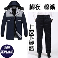 Серый, скрытый синий, не -демолирование и хлопковые штаны