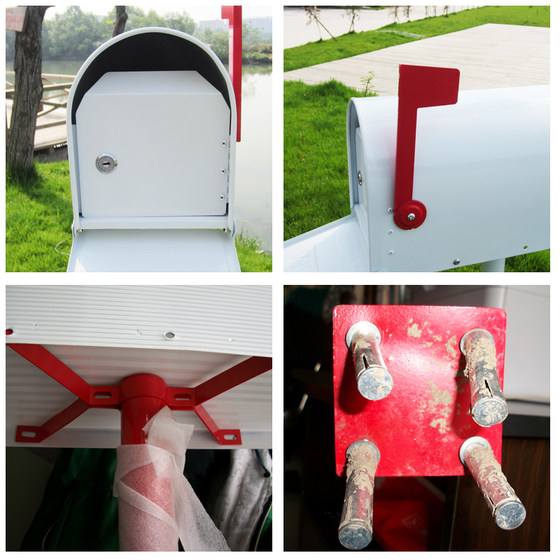 American outdoor mailbox large garden ornaments rainproof creative pastoral villa letter box milk can print door number