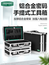 Aluminum Alloy Suitcases Crypto Box Sturdy Durable Instruments Equipment Safe Metal Containing kit