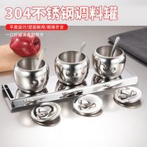 High-end restaurant star hotel commercial European 304 stainless steel food grade apple seasoning jar salt sugar chili powder