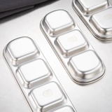 Dip Sanar Disc 304 из нержавеющей стали корейской в ​​стиле блюдо горячее блюдо для барбекю соус два -квадрат с тремя квадратными квадратными приправами золотой диск