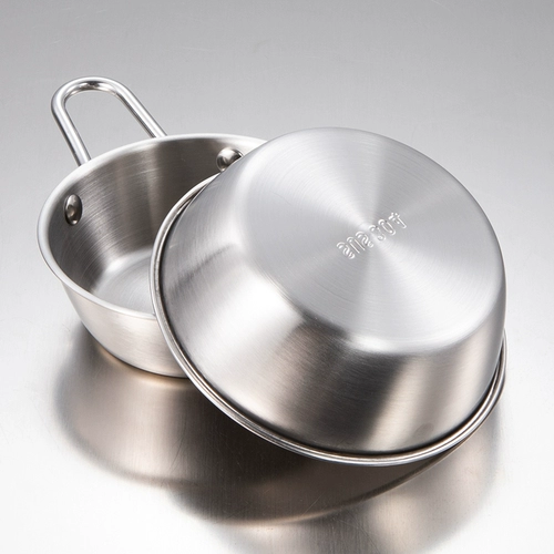 304 Корейская рисовая миска из нержавеющей стали с небольшой миской корейской кухни ресторан золотисто -закуски для приправы барбекю для барбекю