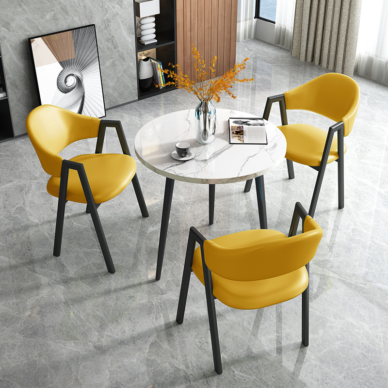 Reception negotiation table and chairs simple small apartment balcony sample house display center shop reception leisure small round table 1 table 3 chair combination