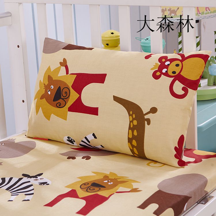 Bộ phim hoạt hình trẻ em bằng gối bông dễ thương 100% bộ chăn ga gối cotton trẻ em nhỏ 30x50 gối hơi cao cấp