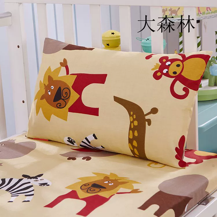 Bộ phim hoạt hình trẻ em bằng gối bông dễ thương 100% bộ chăn ga gối cotton trẻ em nhỏ 30x50 gối đôi
