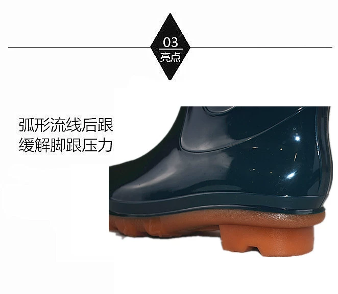 Kéo lại sản phẩm mới ủng đi mưa cho nữ ống cao chống trượt mưa không thấm nước gân bò dưới nước giày ống cộng với bông ấm cộng với ủng cao su nhung giày dép đi mưa thời trang