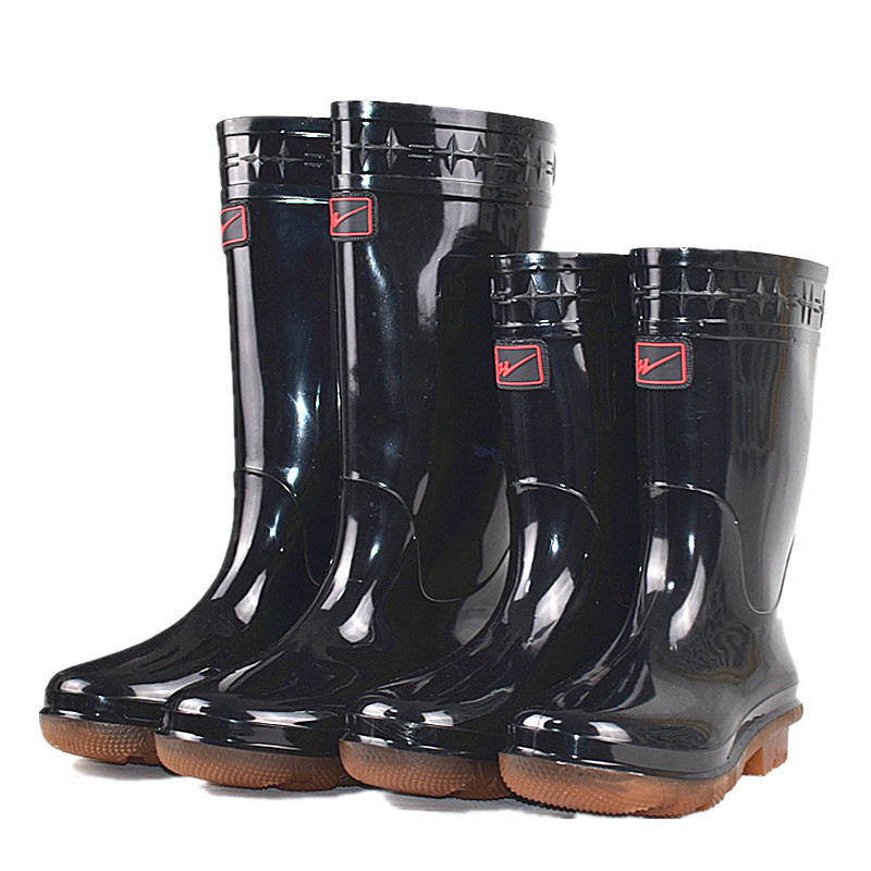 Winter Middle Drum Rain Shoes Bull Gluten Bottom Non-slip Set Shoes High Cylinder Rain Boots Waterproof Boots Male Fishing Boots Warm Fishing Shoes