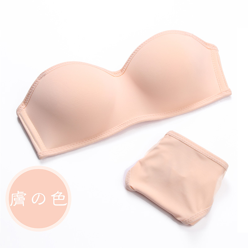 đồ lót quây womens mỏng chống trượt thép miễn thu thập sexy lau ngực ngực vô hình ngực lớn hiển thị dán áo ngực nhỏ.