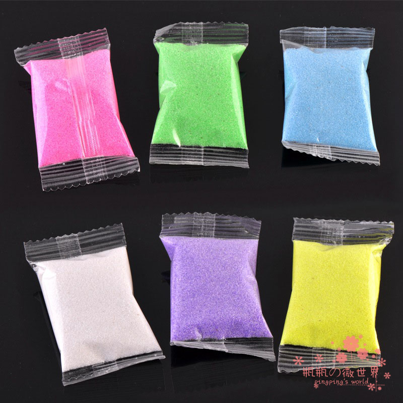 Blue sand white color sand quartz sand quartz sand micro landscape eco-bottle building sand children entertainment sand small packaging