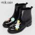 Thời trang bằng tay phong cách phụ nữ giày đi mưa thấp cổ giày nước giày nước giày cao su giày đi mưa phụ nữ - Rainshoes Rainshoes