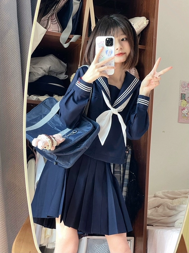 Студенческая юбка в складку, базовый комплект, оригинальная демисезонная японская школьная юбка для школьников