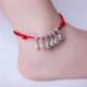 Vòng tay dệt kim sinh viên Hàn Quốc năm nay dây đỏ chuông vòng chân nữ mã não đôi đơn giản vòng chân nam lắc chân nữ thủ công