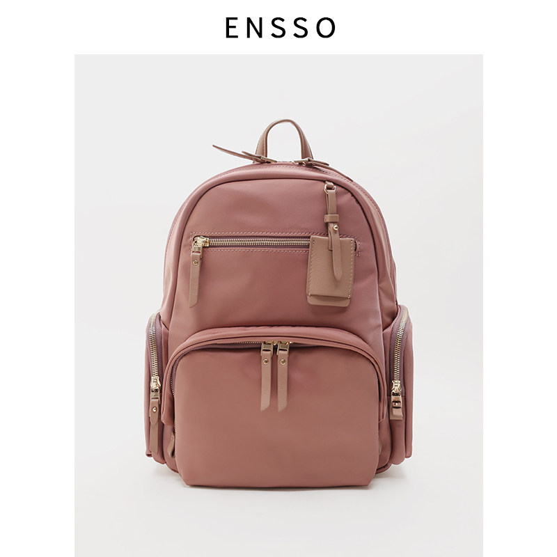 ENSSO double shoulder bag female oxford cloth double shoulder bag female nylon Knapsack Canvas tourist Double shoulder bag Girl Casual School Bag